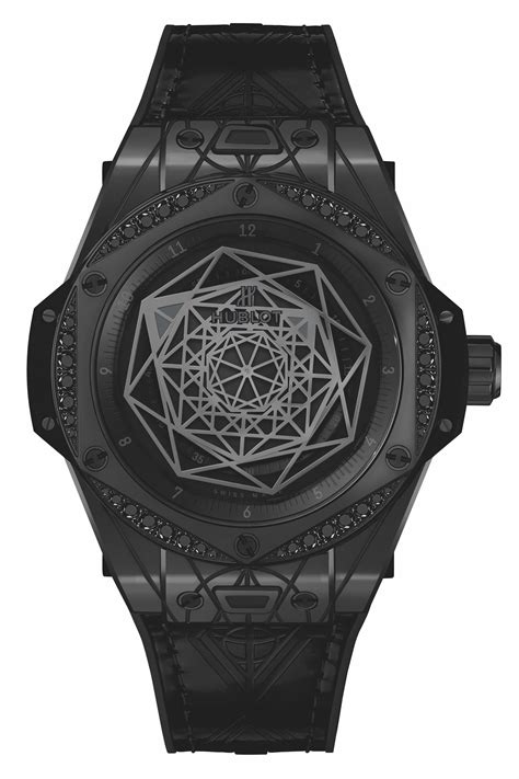 465.cs.1114.vr.1200.mxm18 hublot|Hublot Big Bang Sang Bleu All Black Diamonds Limited Edition of .